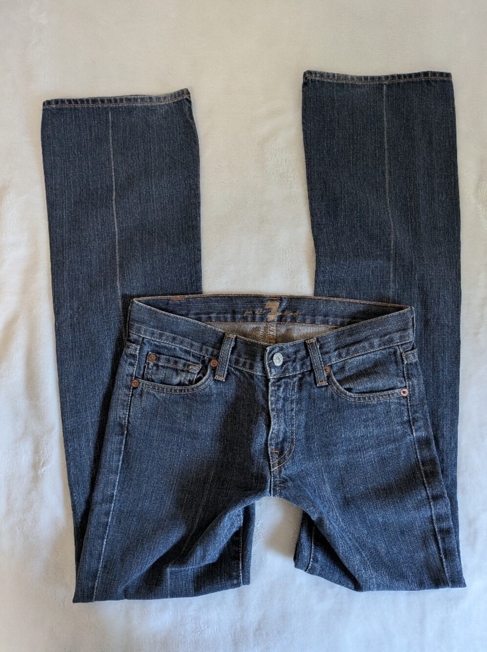 vintage 7 for all mankind low waist flare jeans